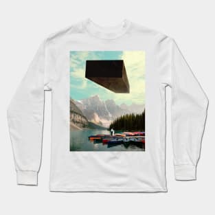 Object In The Sky - Surreal/Collage Art Long Sleeve T-Shirt